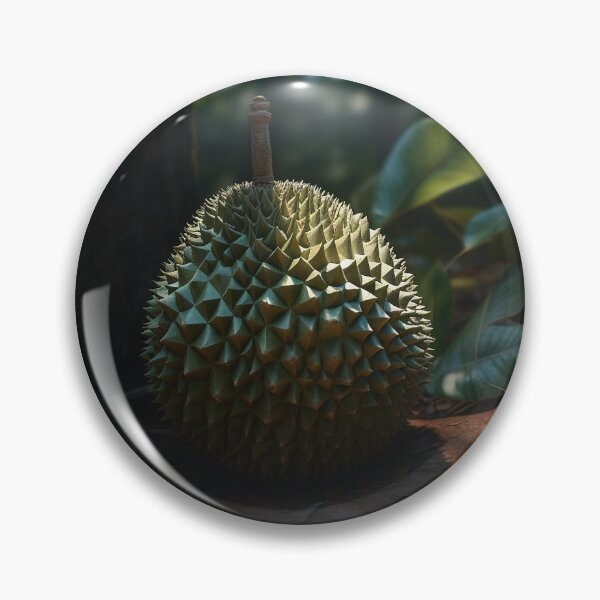 Item preview, Durian Delight: A Vibrant Photorealistic Photo of a Single Fruit in its Natural Habitat designed and sold by EmeraldeaArt.