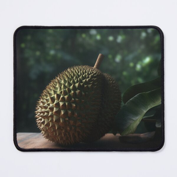 Item preview, Nature's Treasure: A Stunning Photorealistic Photo of a Single Durian Fruit in its Tropical Habitat designed and sold by EmeraldeaArt.