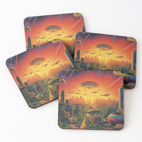 Item preview, Alien Invasion: War of the Worlds Style Retro Print designed and sold by BeTheWorld.