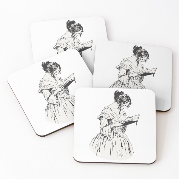 Item preview, Dark academia women reading  designed and sold by ogawyuga.