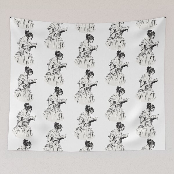 Item preview, Dark academia women reading  designed and sold by ogawyuga.