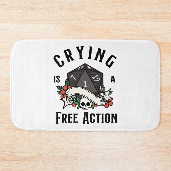 Item preview, DND RPG Funny Critical failure Crying is a free action, Natural one D20 dice. designed and sold by ogawyuga.