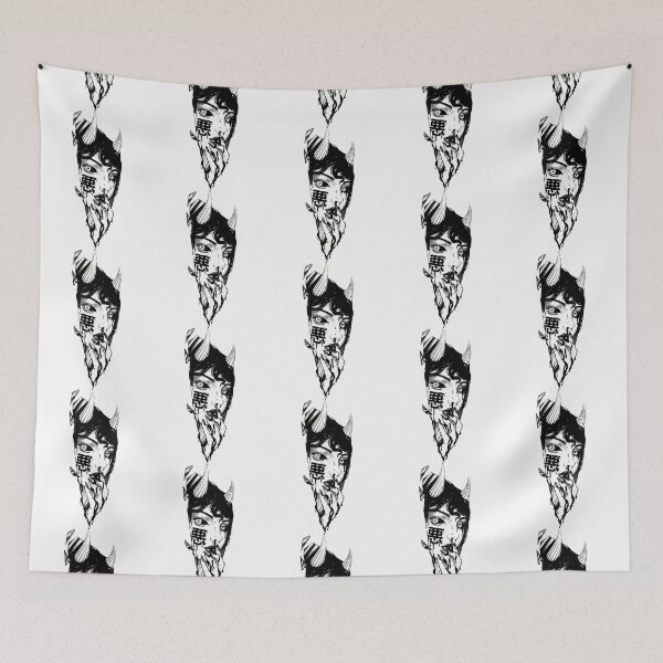Item preview, Evil Girl Japanese Cyberpunk Black and White designed and sold by ogawyuga.