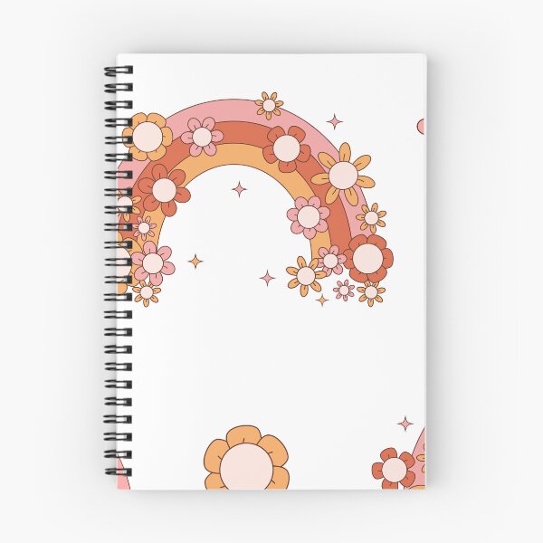 Item preview, Retro flower rainbow pattern - cream designed and sold by Spitfire July Doodles.