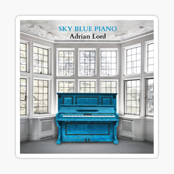 Sky Blue Piano Sticker