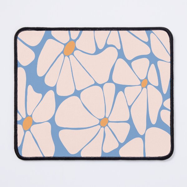 Item preview, Retro Daisy pattern - light blue - no repeat designed and sold by Spitfire July Doodles.