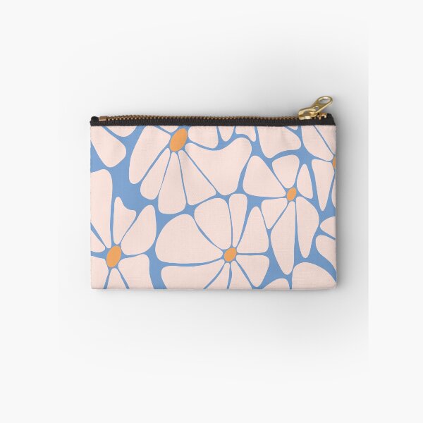 Item preview, Retro Daisy pattern - light blue - no repeat designed and sold by Spitfire July Doodles.