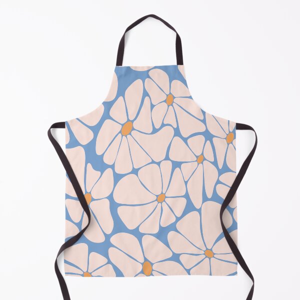 Item preview, Retro Daisy pattern - light blue - no repeat designed and sold by Spitfire July Doodles.
