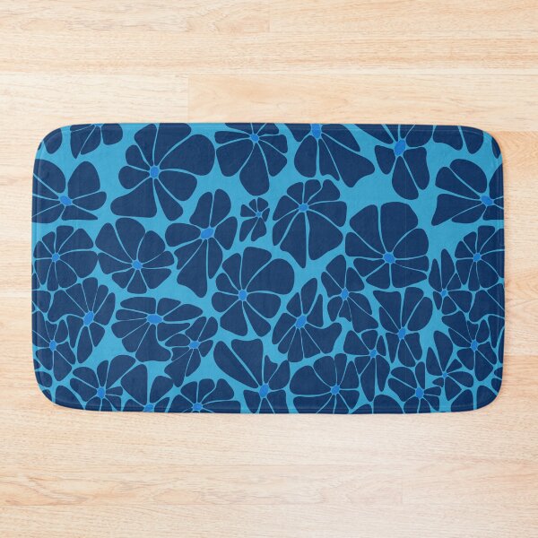 Item preview, Copy of Retro Ditsy floral daisy - blue on blue designed and sold by Spitfire July Doodles.
