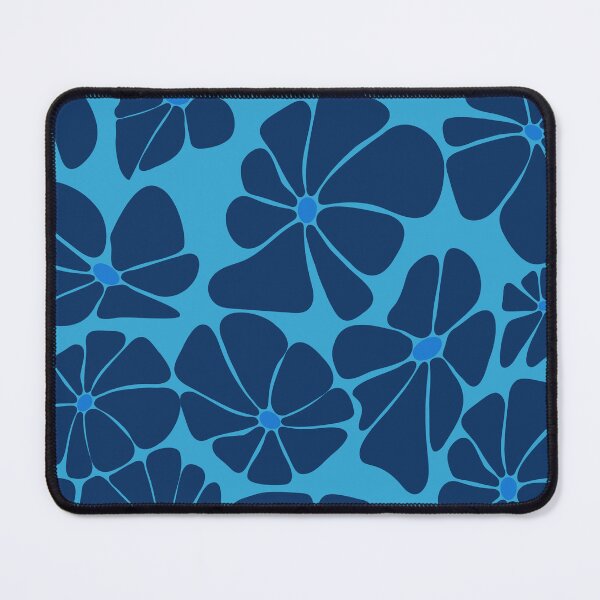 Item preview, Copy of Retro Ditsy floral daisy - blue on blue designed and sold by Spitfire July Doodles.