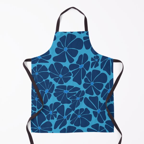 Item preview, Copy of Retro Ditsy floral daisy - blue on blue designed and sold by Spitfire July Doodles.
