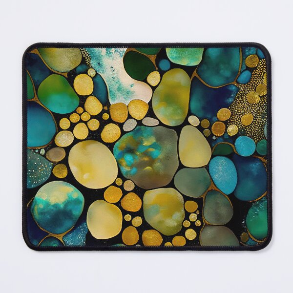 Item preview, Pointillism seaglass golden streams abstract designed and sold by Piotrek0001.