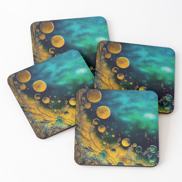 Item preview, Pointillism seaglass golden streams abstract designed and sold by Piotrek0001.