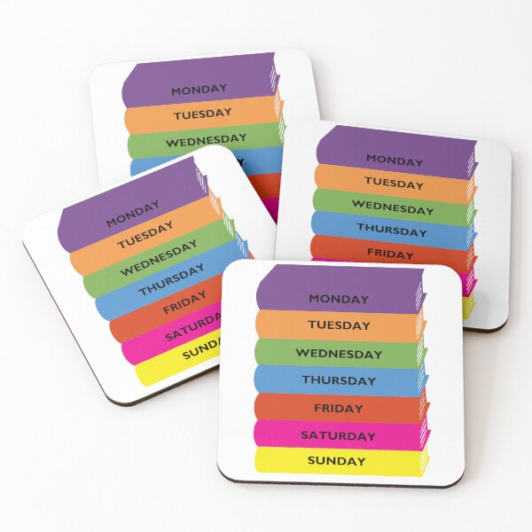 Item preview, Bright colour Days of the week. Eductional books designed and sold by BarbaraGlebska.