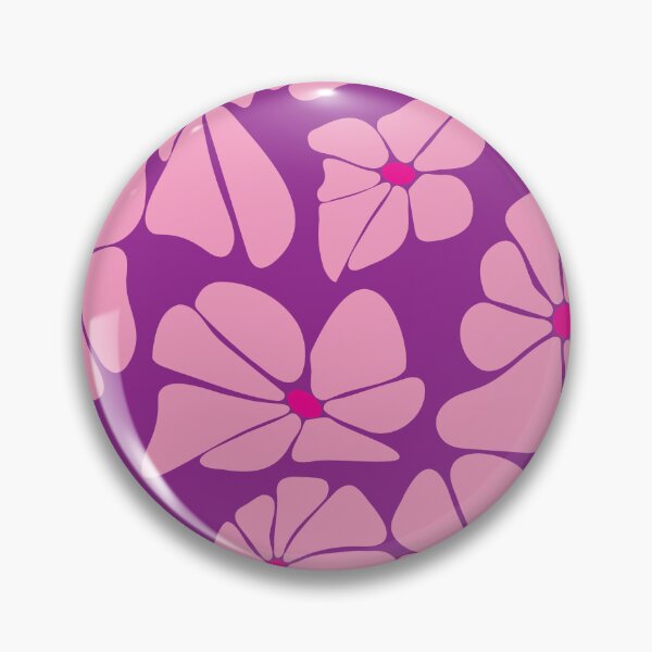 Item preview, Retro Ditsy floral daisy - pink and lilac purple designed and sold by Spitfire July Doodles.
