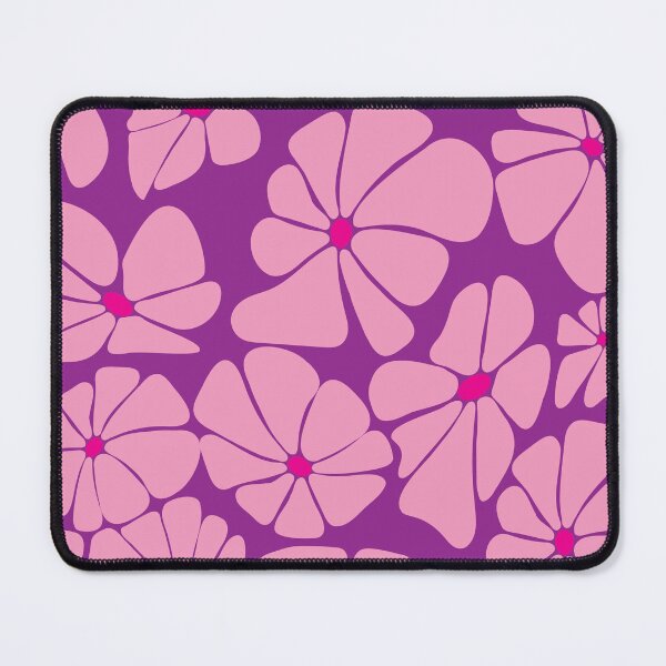 Item preview, Retro Ditsy floral daisy - pink and lilac purple designed and sold by Spitfire July Doodles.