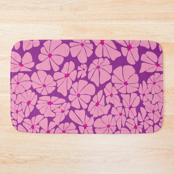 Item preview, Retro Ditsy floral daisy - pink and lilac purple designed and sold by Spitfire July Doodles.