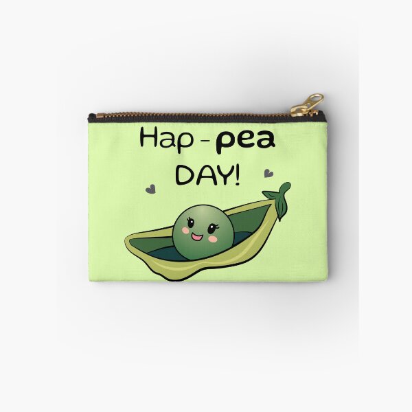 Item preview, Hap-pea Day! Funny pun with a smiley pea bean designed and sold by HajnalkArt.