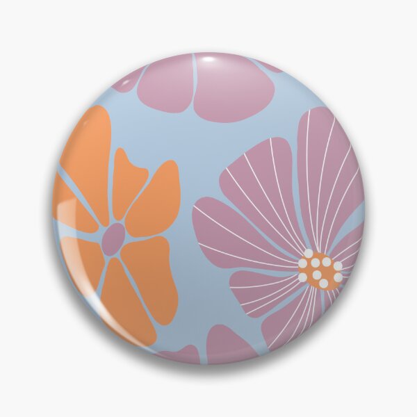 Item preview, Copy of Retro Ditsy floral daisy speckled - pink and dusty blue designed and sold by Spitfire July Doodles.