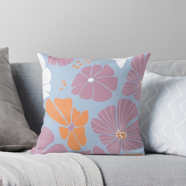 Item preview, Copy of Retro Ditsy floral daisy speckled - pink and dusty blue designed and sold by Spitfire July Doodles.