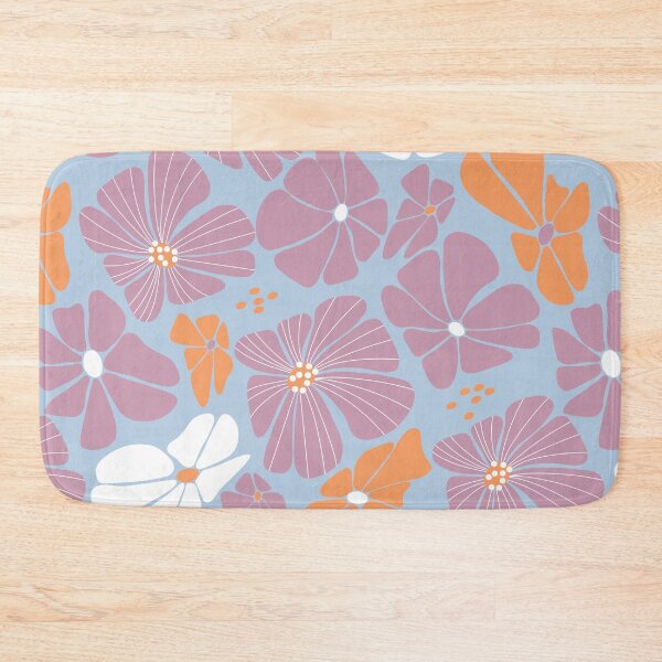 Item preview, Copy of Retro Ditsy floral daisy speckled - pink and dusty blue designed and sold by Spitfire July Doodles.