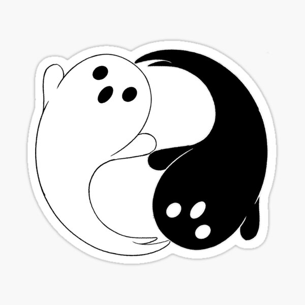 Ghost Yin Yang Stickers for Sale, Free US Shipping