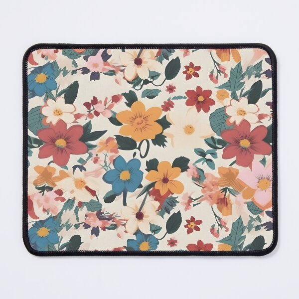 Item preview, Light Abstract Retro Floral Pattern designed and sold by MrFish-Designs.