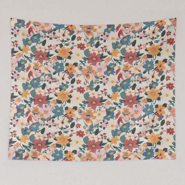Item preview, Light Abstract Retro Floral Pattern designed and sold by MrFish-Designs.