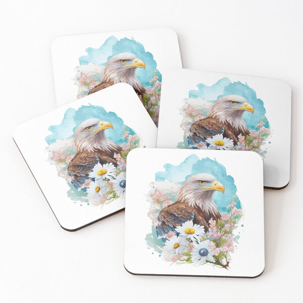 Item preview, White Bald Eagle Watercolor Bird designed and sold by Blok45.