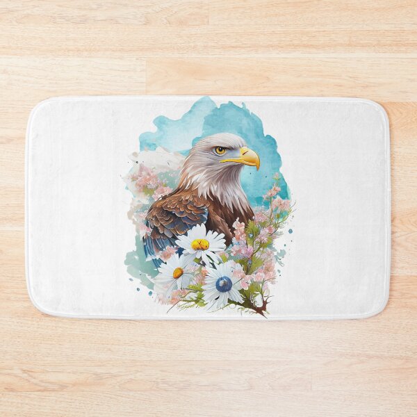 Item preview, White Bald Eagle Watercolor Bird designed and sold by Blok45.