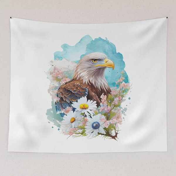Item preview, White Bald Eagle Watercolor Bird designed and sold by Blok45.