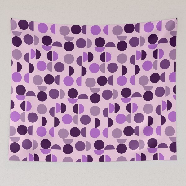 Item preview, Half circles and circles - purple and pink designed and sold by LaBelleMaison.