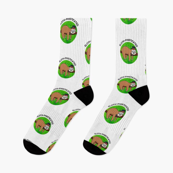 Item preview, Sloth-phisticated Funny Animal Sloth Puns  designed and sold by punnybone.
