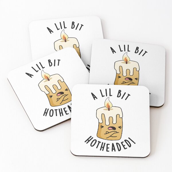 Item preview, A Lil Bit Hot Headed Funny Candle Puns  designed and sold by punnybone.