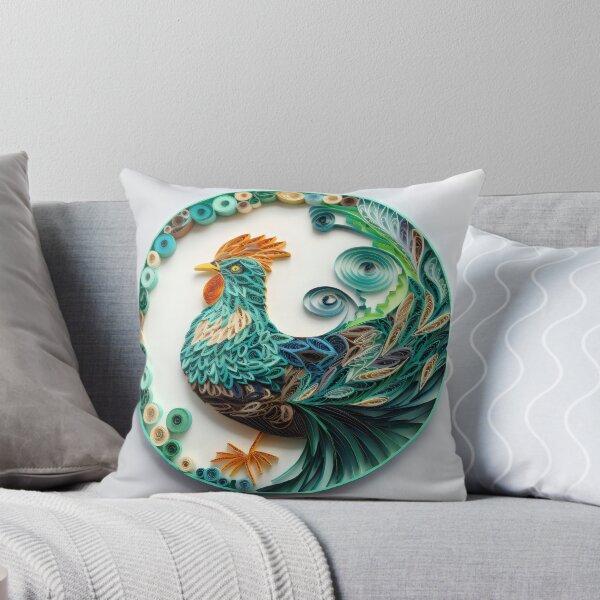 Item preview, Wood Rooster - Quilled Paper Artwork - AI Generated designed and sold by Quilluminations.