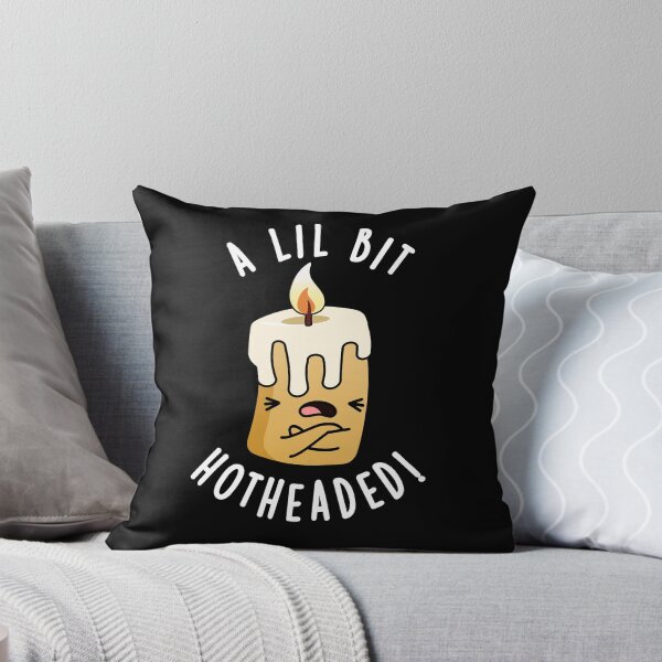 Item preview, A Lil Bit Hot Headed Funny Candle Puns (Dark BG) designed and sold by punnybone.