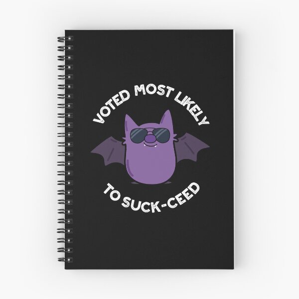 Item preview, Voted Most Likely To Suck-ceed Funny Bat Puns (Dark BG) designed and sold by punnybone.