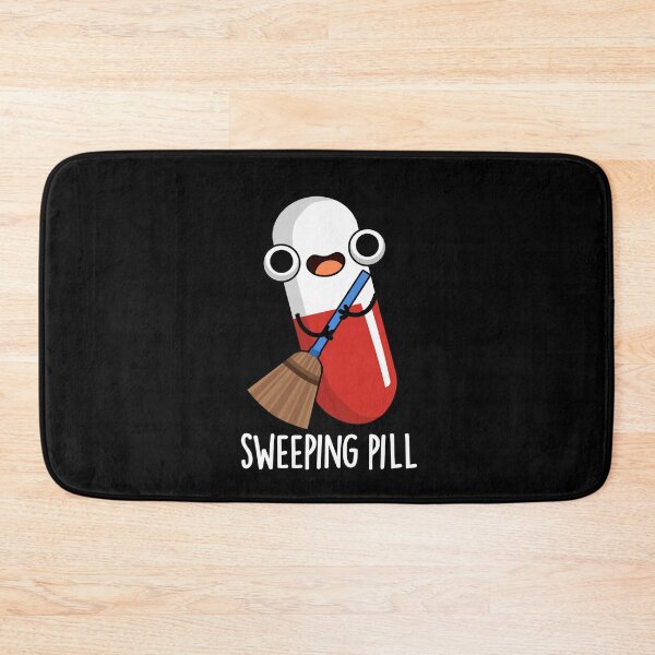 Item preview, Sweeping Pill Funny Medicine Puns (Dark BG) designed and sold by punnybone.
