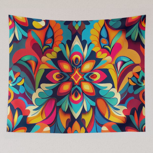 Item preview, Saturated Irregular Happy Bohemian Pattern Digital Painting designed and sold by CodeAndColors.