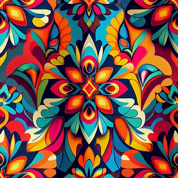 Vorschaubild zum Design Saturated Irregular Happy Bohemian Pattern Digital Painting von CodeAndColors