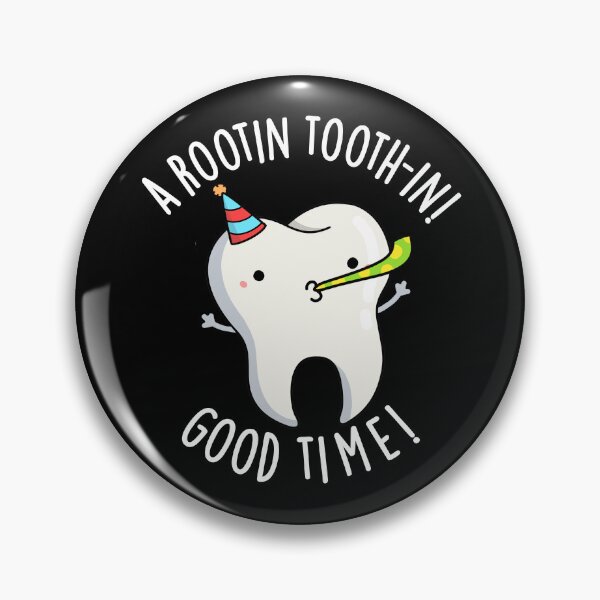 Item preview, Rootin Toothin Good Time Funny Tooth Puns (Dark BG) designed and sold by punnybone.