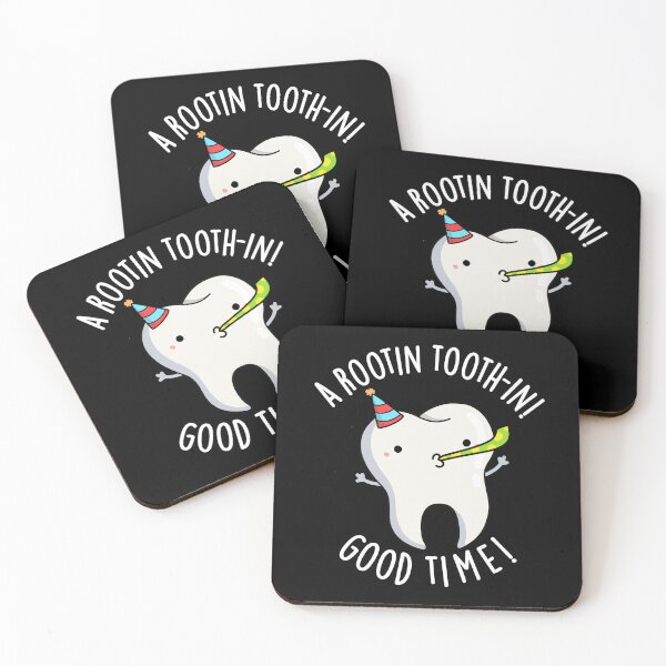 Item preview, Rootin Toothin Good Time Funny Tooth Puns (Dark BG) designed and sold by punnybone.