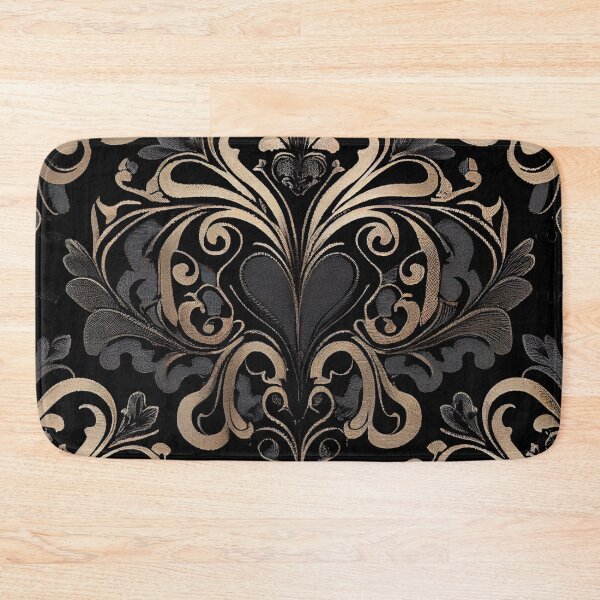 Item preview, Black Artistic Victorian Organic Hollywood Regency Pattern Digital Painting designed and sold by CodeAndColors.