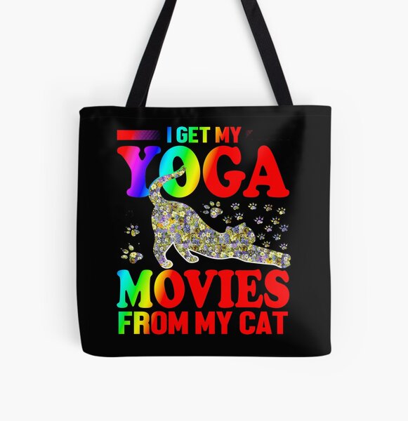 Chamaste, Cat Yoga Bag, Yoga Tote Bag, Yoga & Cats, Large Humor