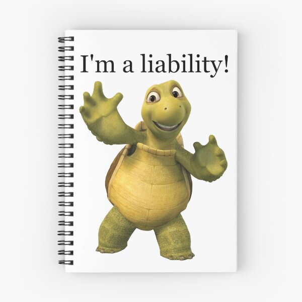 Item preview, liability turtle meme designed and sold by daisyink.