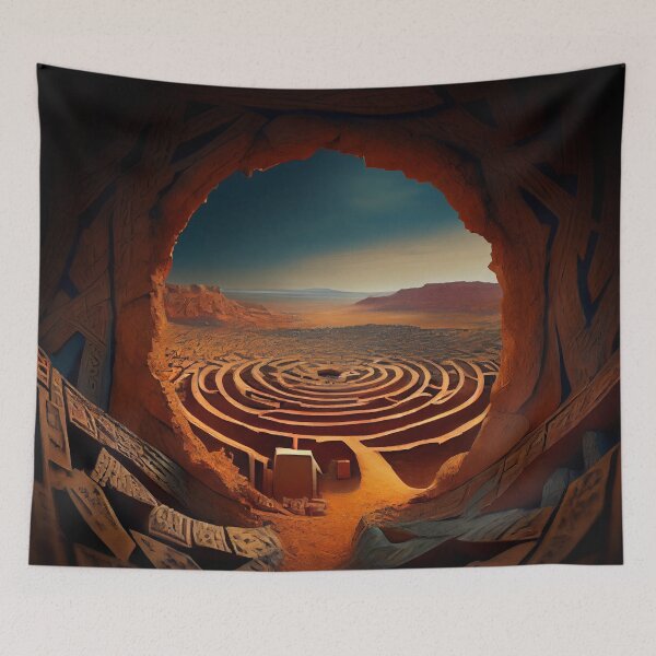 Item preview, The Maze of the Amulet Panorama Digital Painting designed and sold by CodeAndColors.