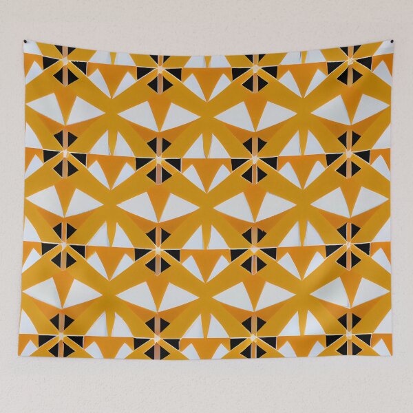Item preview, Angular Anime Orange Scandifornian Pattern Digital Painting designed and sold by CodeAndColors.