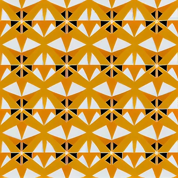Imagen de la obra Angular Anime Orange Scandifornian Pattern Digital Painting de CodeAndColors