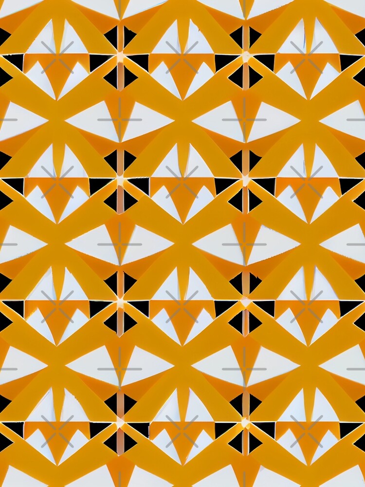 Aperçu 5 sur 5. Robe trapèze avec l'œuvre Angular Anime Orange Scandifornian Pattern Digital Painting créée et vendue par CodeAndColors.