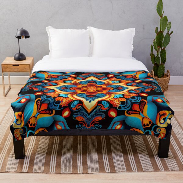 Item preview, Symmetrical Bright Floral Pattern Digital Painting designed and sold by CodeAndColors.